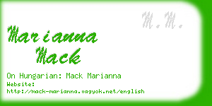 marianna mack business card